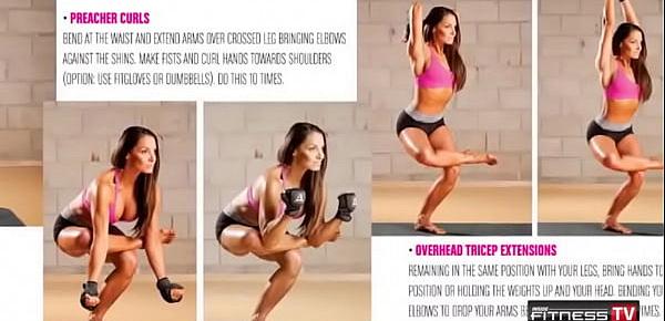  Trish Stratus showing her Yoga Poses for Inside Fitness